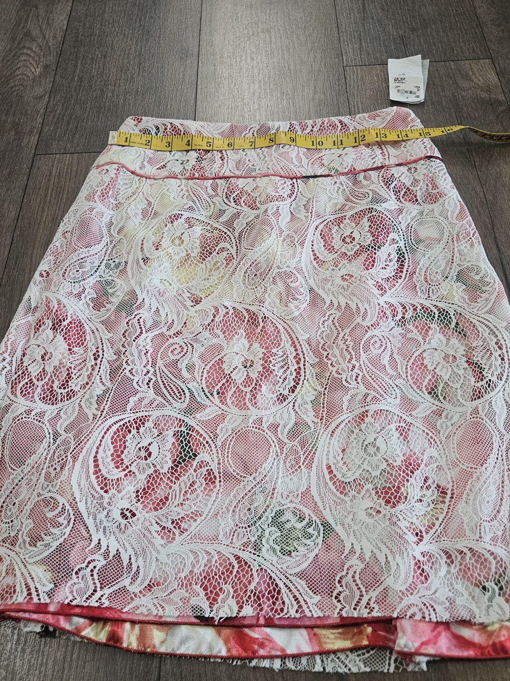 NWT Alberto Makali Floral Lace Overlay Skirt Size 6 - Picture 3 of 6